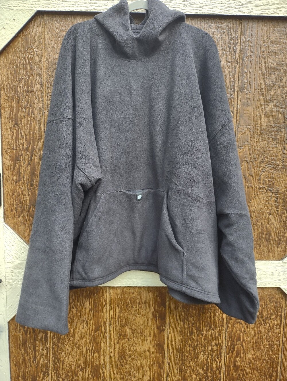 Yeezy Gap Balenciaga Oversized Polar Fleece Black Padded Hoodie Men’s Size XL